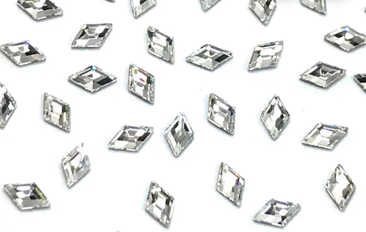 Swarovski D shaped crystal flat back